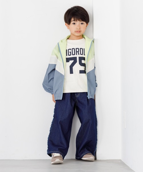 MAKE YOUR DAY(メイクユアデイ)の「サイドフリンジワイドパンツ■80~140cm(その他パンツ・キッズ・ベージュ/ブルー/オフホワイト/ネイビー・80/90/100/110/120/130/140)」の9枚目の写真