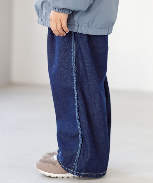 MAKE YOUR DAY(メイクユアデイ)の「サイドフリンジワイドパンツ■80~140cm(その他パンツ・キッズ・ベージュ/ブルー/オフホワイト/ネイビー・80/90/100/110/120/130/140)」の7枚目の写真