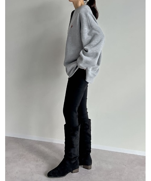 Re:EDIT(リエディ)の「裏起毛ハートorリボンワンポイント刺繍スウェット(スウェット・レディース・アイボリー/グレー/ブラック・LARGE/MEDIUM)」の20枚目の写真