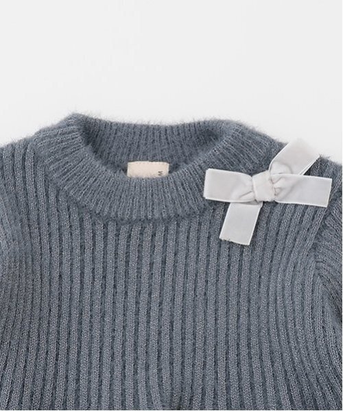 petit main（プティマイン）の「【リンク】ラメペプラムニット(キッズ)（ニット/セーター・キッズ・アイボリー/ピンク/グレー・S/M/L）」の19枚目の写真