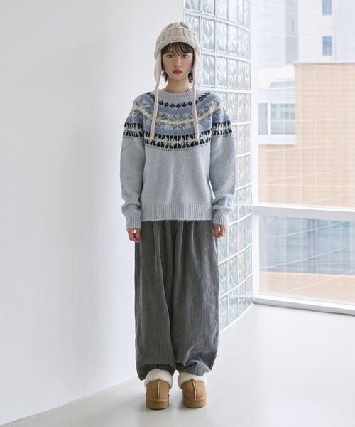 【新品未使用・タグ付き】UNE MANSIONラッピングニットショートガウン nn1147-02_1.jpg