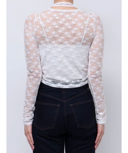 EMODA（エモダ）の「LACE CHOKER PLATE TOP（Tシャツ/カットソー・レディース・ブラック/ホワイト/ブラウン/ブルー・FREE）」の10枚目の写真