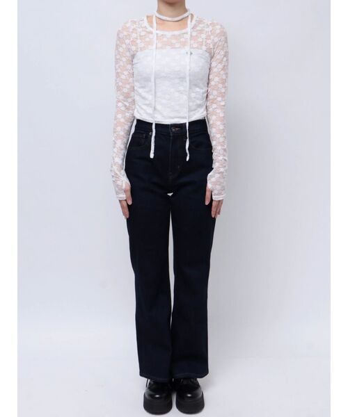 EMODA（エモダ）の「LACE CHOKER PLATE TOP（Tシャツ/カットソー・レディース・ブラック/ホワイト/ブラウン/ブルー・FREE）」の15枚目の写真