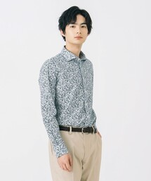BEAMS HEART | シアサッカー 総柄プリント カッタウェイカラーシャツ（S～XL）(シャツ/ブラウス)