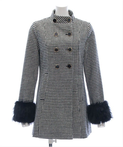 clear（クリア）の「【低身長サイズ有】ミドル丈ダブルボタンファー付きコート[大人 フェミニン 上品] ≪再入荷≫（その他アウター・レディース・アイボリー/ブラック/ブラック系その他・XS/F）」の12枚目の写真