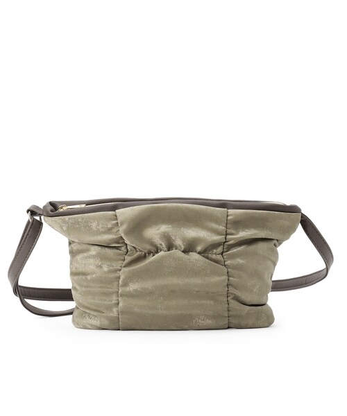 SHOO・LA・RUE（シューラルー）の「◆シャイニーくしゅくしゅショルダーバッグ（ショルダーバッグ・レディース・シルバー/ダークブラウン/グレー/ブラック・00）」の3枚目の写真