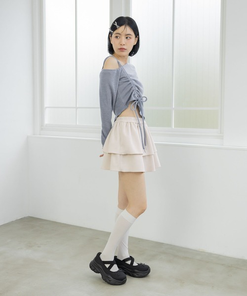 3.3 Field Trip （3.3フィールドトリップ）の「3.3 Field Trip／スエードフリルスカート（スカート・レディース・ブラウン/アイボリー・FREE）」の13枚目の写真