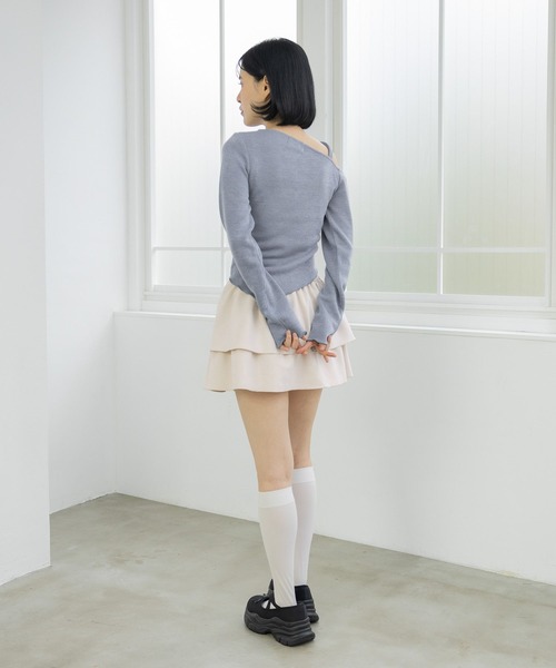 3.3 Field Trip （3.3フィールドトリップ）の「3.3 Field Trip／スエードフリルスカート（スカート・レディース・ブラウン/アイボリー・FREE）」の14枚目の写真