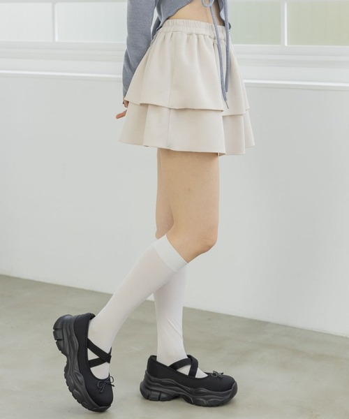 3.3 Field Trip （3.3フィールドトリップ）の「3.3 Field Trip／スエードフリルスカート（スカート・レディース・ブラウン/アイボリー・FREE）」の17枚目の写真