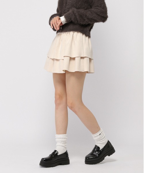 3.3 Field Trip （3.3フィールドトリップ）の「3.3 Field Trip／スエードフリルスカート（スカート・レディース・ブラウン/アイボリー・FREE）」の21枚目の写真