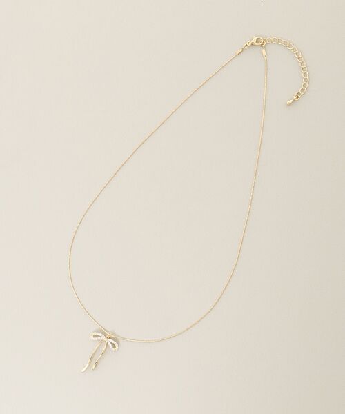 MAJESTIC LEGON（マジェスティックレゴン）の「シャイニーリボンネックレス（ネックレス・レディース・シルバー/ゴールド・FREE）」の9枚目の写真