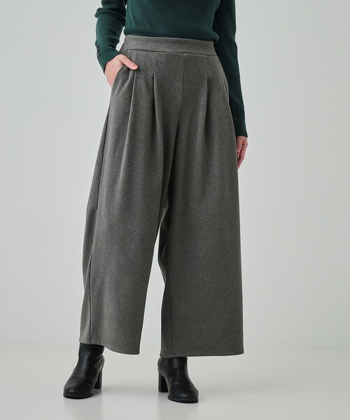 【ブルネロクチネリ】ガウチョパンツ クロップド丈 モニーレライン風 42 グレー ブルネロクチネリ】ガウチョパンツ クロップド丈 モニーレライン風 42