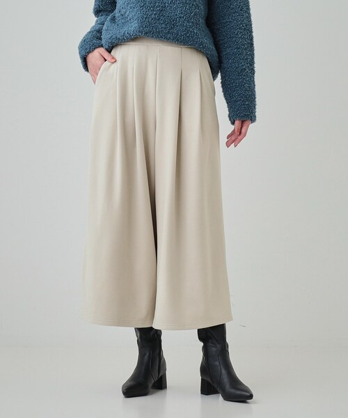 DRESKIP（ドレスキップ）の「◆【選べる着丈】あったかもちもちガウチョパンツ（その他パンツ・レディース・アイボリー/ブラック/ダークグレー/ネイビー・01/02/03/04/36/38/40/42）」の7枚目の写真