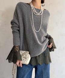 DouDou（ドゥドゥ）の「レースフレアブラウス（シャツ/ブラウス）」