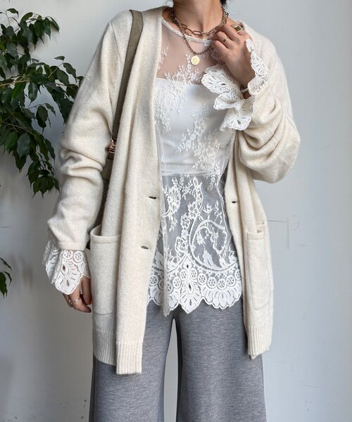DouDou（ドゥドゥ）の「レースフレアブラウス（シャツ/ブラウス）」 - WEAR