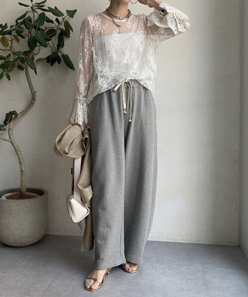 DouDou（ドゥドゥ）の「レースフレアブラウス（シャツ/ブラウス）」 - WEAR