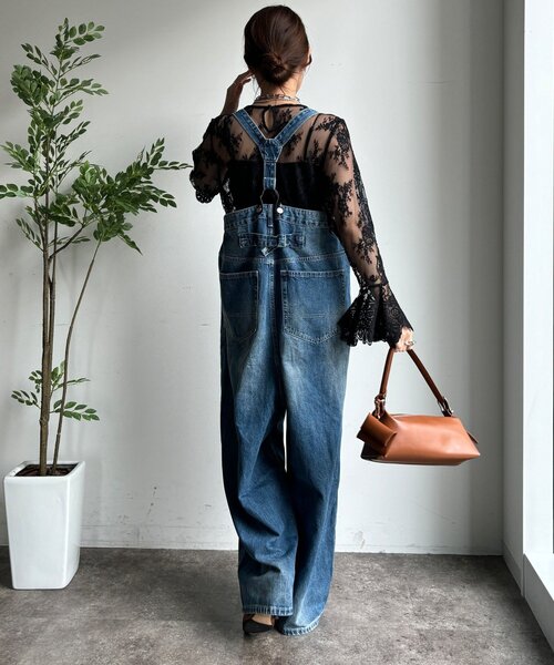 レースフレアブラウス（シャツ/ブラウス）｜DouDou（ドゥドゥ）の