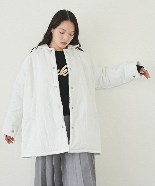 セール】中綿Aラインコート（ナイロンジャケット）｜LUKU nari