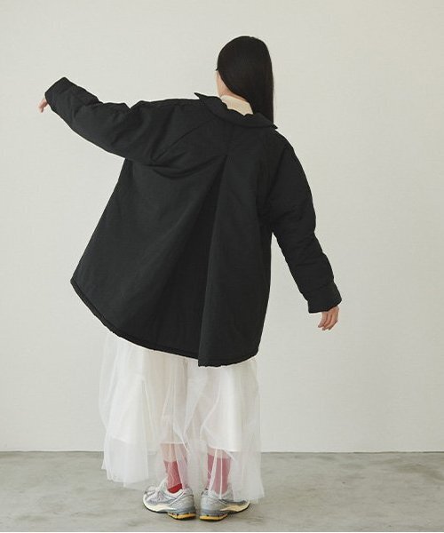 A&S シルク　キルトライナージャケット　黒 11004715411560110001