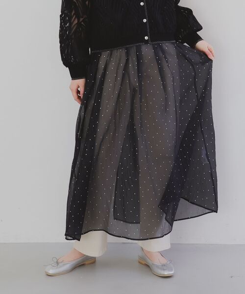 le.coeur blanc(ルクールブラン)の「箔ドットオーガンジーキャミワンピース(ワンピース・レディース・ブラック系その他・38)」の13枚目の写真