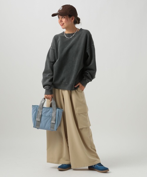 BAYFLOW(ベイフロー)の「フリンジコンビフェードプルオーバー(スウェット・レディース・オフホワイト/チャコール/ピンク・FREE)」の7枚目の写真