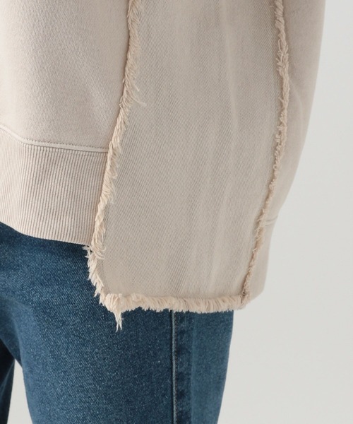 BAYFLOW(ベイフロー)の「フリンジコンビフェードプルオーバー(スウェット・レディース・オフホワイト/チャコール/ピンク・FREE)」の18枚目の写真