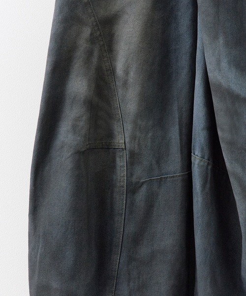 Chick（チック）の「Reproduct Wide Leg Denim Pants / 再構築 ワイドレッグ ロングデニムパンツ リバースウエストデザイン（デニムパンツ・レディース・ブルー・M/L）」の12枚目の写真