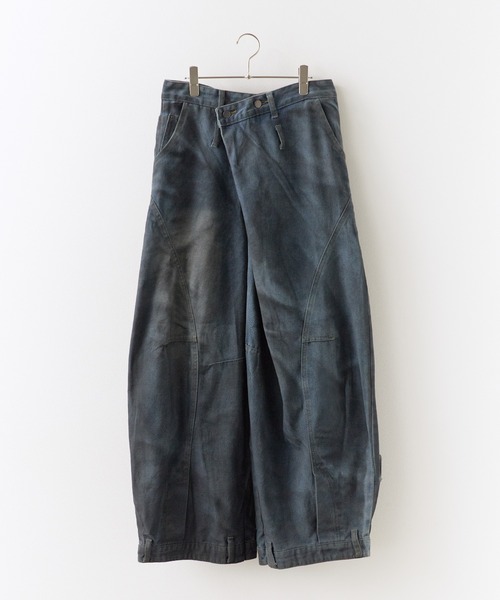 Chick（チック）の「Reproduct Wide Leg Denim Pants / 再構築 ワイドレッグ ロングデニムパンツ リバースウエストデザイン（デニムパンツ・レディース・ブルー・M/L）」の2枚目の写真