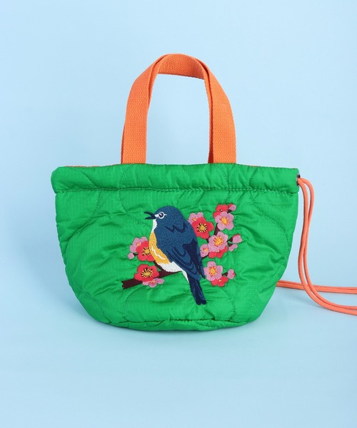 HOUSTON(ヒューストン)の「HOUSTON ヒューストン 刺繍 エフェクトバッグ 和柄 (猫、金魚、鳥)(ショルダーバッグ・レディース・ピンク/イエロー/ブルー/グリーン/ミント/ピンク系その他/ピンク系その他2/オレンジ/レッド/ラベンダー・FREE)」の19枚目の写真