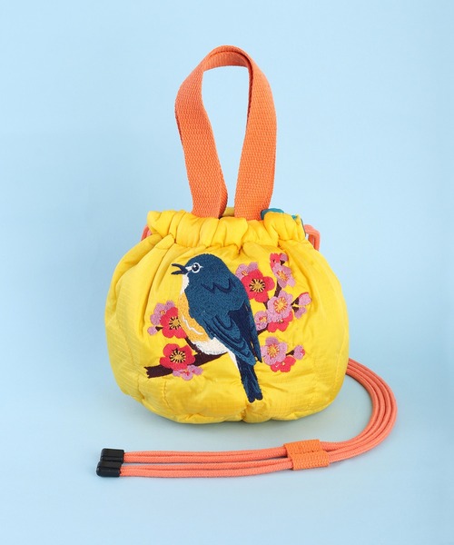 HOUSTON(ヒューストン)の「HOUSTON ヒューストン 刺繍 エフェクトバッグ 和柄 (猫、金魚、鳥)(ショルダーバッグ・レディース・ピンク/イエロー/ブルー/グリーン/ミント/ピンク系その他/ピンク系その他2/オレンジ/レッド/ラベンダー・FREE)」の11枚目の写真