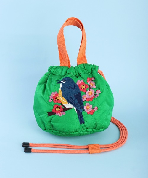 セール】HOUSTON ヒューストン 刺繍 エフェクトバッグ 和柄 (猫