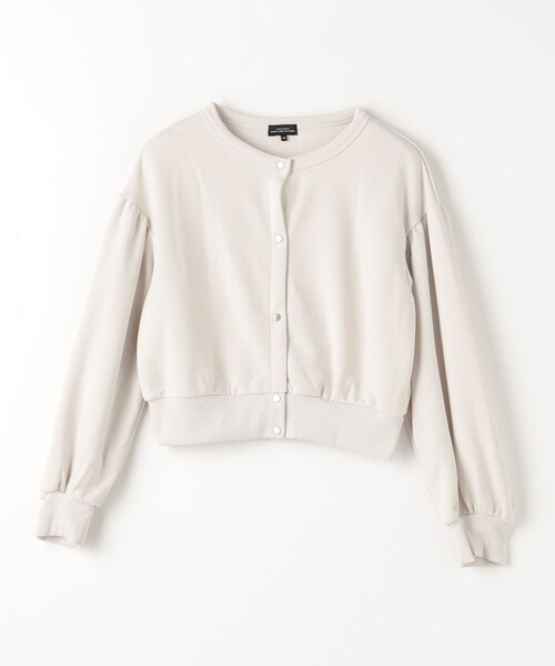 green label relaxing(グリーンレーベルリラクシング)の「裏毛 袖ボリューム スウェットカーディガン / キッズ 140cm-160cm(カーディガン/ボレロ・キッズ・ブラック/ライトグレー/レッド・160cm/150cm/140cm)」の3枚目の写真