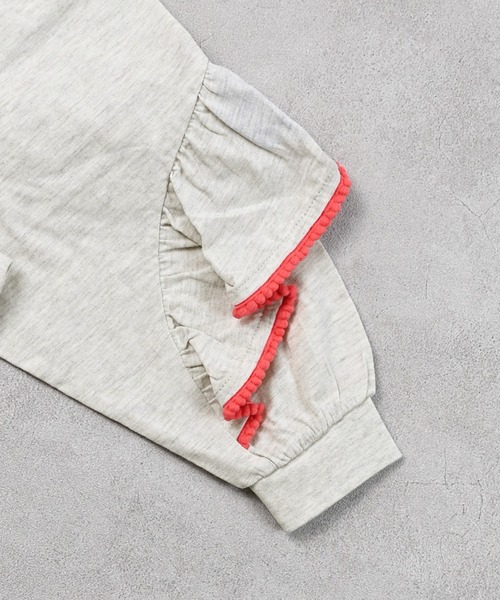 Life Support Products（ライフサポートプロダクツ）の「【COTTON from U.S.A】バックフリルロンT（Tシャツ/カットソー・キッズ・オフホワイト/チャコール/ラベンダー・80/90/95/100/110/120/130/140/150）」の9枚目の写真