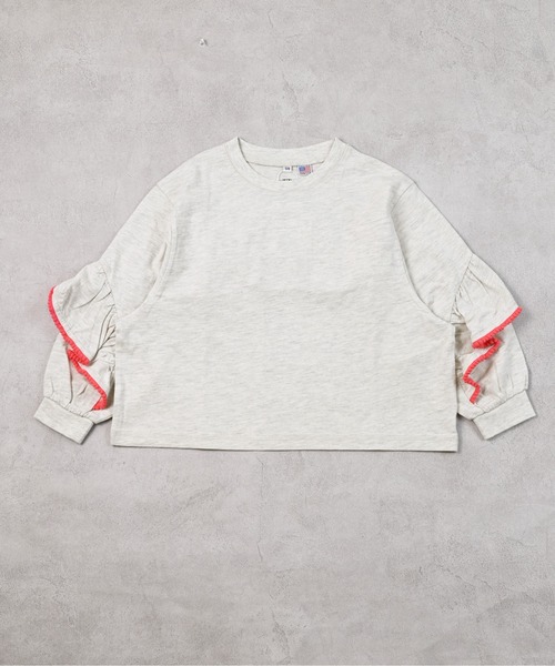 Life Support Products（ライフサポートプロダクツ）の「【COTTON from U.S.A】バックフリルロンT（Tシャツ/カットソー・キッズ・オフホワイト/チャコール/ラベンダー・80/90/95/100/110/120/130/140/150）」の12枚目の写真