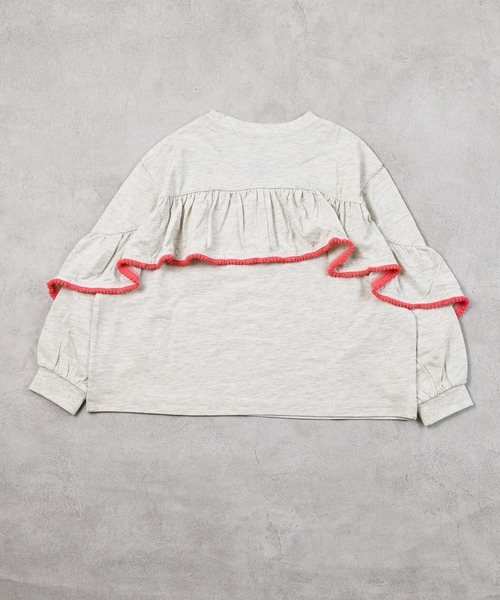 Life Support Products（ライフサポートプロダクツ）の「【COTTON from U.S.A】バックフリルロンT（Tシャツ/カットソー・キッズ・オフホワイト/チャコール/ラベンダー・80/90/95/100/110/120/130/140/150）」の13枚目の写真