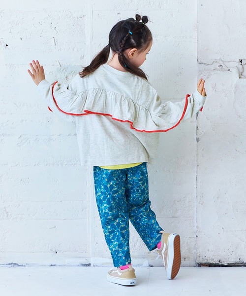 Life Support Products（ライフサポートプロダクツ）の「【COTTON from U.S.A】バックフリルロンT（Tシャツ/カットソー・キッズ・オフホワイト/チャコール/ラベンダー・80/90/95/100/110/120/130/140/150）」の5枚目の写真