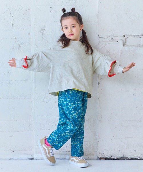 Life Support Products（ライフサポートプロダクツ）の「【COTTON from U.S.A】バックフリルロンT（Tシャツ/カットソー・キッズ・オフホワイト/チャコール/ラベンダー・80/90/95/100/110/120/130/140/150）」の6枚目の写真