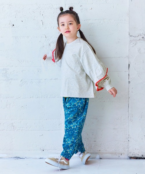 Life Support Products（ライフサポートプロダクツ）の「【COTTON from U.S.A】バックフリルロンT（Tシャツ/カットソー・キッズ・オフホワイト/チャコール/ラベンダー・80/90/95/100/110/120/130/140/150）」の7枚目の写真