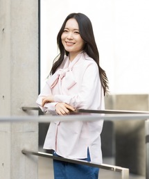 meeny miny | 【meeny miny】【UV】ヨガインストラクター監修 美痩せボウタイシャツ(シャツ/ブラウス)