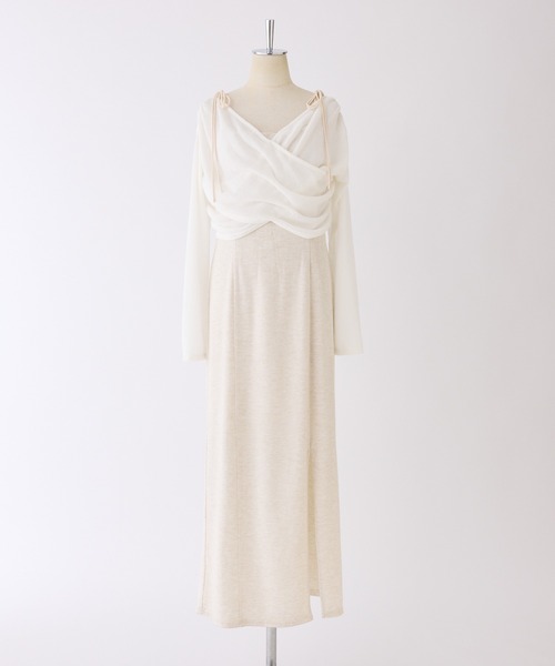 セール】カシュクールトップス＋キャミワンピセット（ワンピース