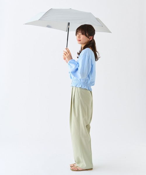 FLO(A)TUS（フロータス）の「折りたたみ傘 超撥水 UVカット 無地 ”フロータス 自動開閉”（折りたたみ傘・レディース・ライトグリーン/ブラック/ライトグレー/ダークブルー/ベビーピンク/オフホワイト・FREE）」の8枚目の写真