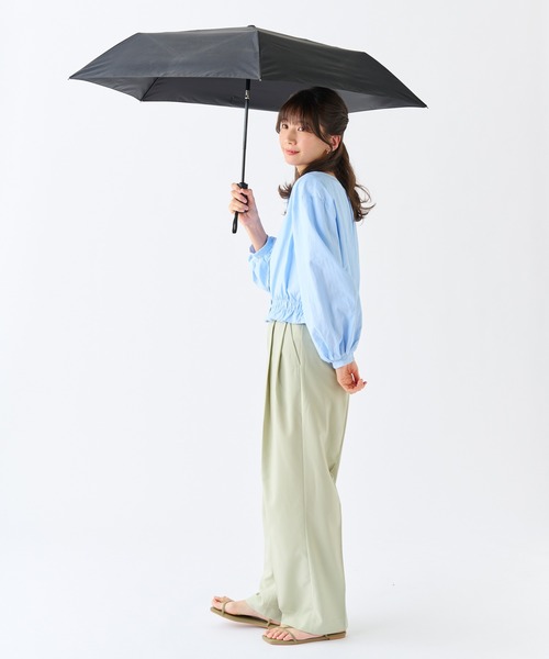 FLO(A)TUS（フロータス）の「折りたたみ傘 超撥水 UVカット 無地 ”フロータス 自動開閉”（折りたたみ傘・レディース・ライトグリーン/ブラック/ライトグレー/ダークブルー/ベビーピンク/オフホワイト・FREE）」の11枚目の写真