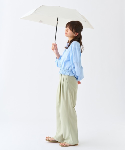FLO(A)TUS（フロータス）の「折りたたみ傘 超撥水 UVカット 無地 ”フロータス 自動開閉”（折りたたみ傘・レディース・ライトグリーン/ブラック/ライトグレー/ダークブルー/ベビーピンク/オフホワイト・FREE）」の13枚目の写真