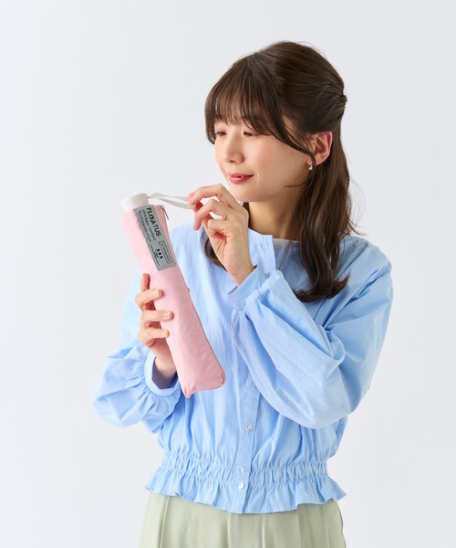 FLO(A)TUS（フロータス）の「折りたたみ傘 超撥水 UVカット 無地 ”フロータス 自動開閉”（折りたたみ傘・レディース・ライトグリーン/ブラック/ライトグレー/ダークブルー/ベビーピンク/オフホワイト・FREE）」の14枚目の写真