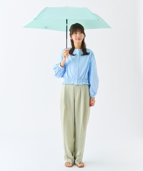 FLO(A)TUS（フロータス）の「折りたたみ傘 超撥水 UVカット 無地 ”フロータス 自動開閉”（折りたたみ傘・レディース・ライトグリーン/ブラック/ライトグレー/ダークブルー/ベビーピンク/オフホワイト・FREE）」の15枚目の写真