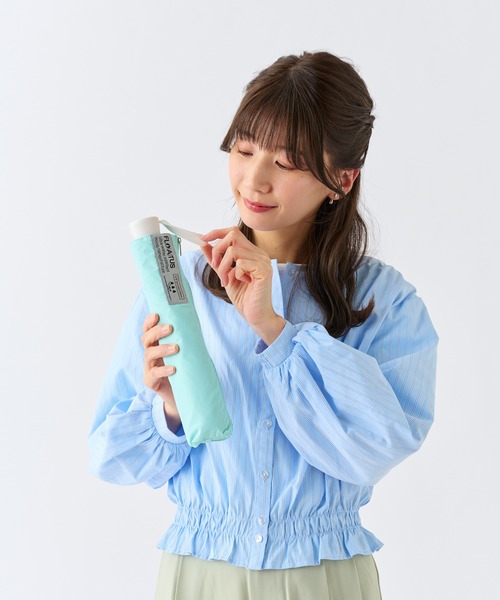 FLO(A)TUS（フロータス）の「折りたたみ傘 超撥水 UVカット 無地 ”フロータス 自動開閉”（折りたたみ傘・レディース・ライトグリーン/ブラック/ライトグレー/ダークブルー/ベビーピンク/オフホワイト・FREE）」の16枚目の写真
