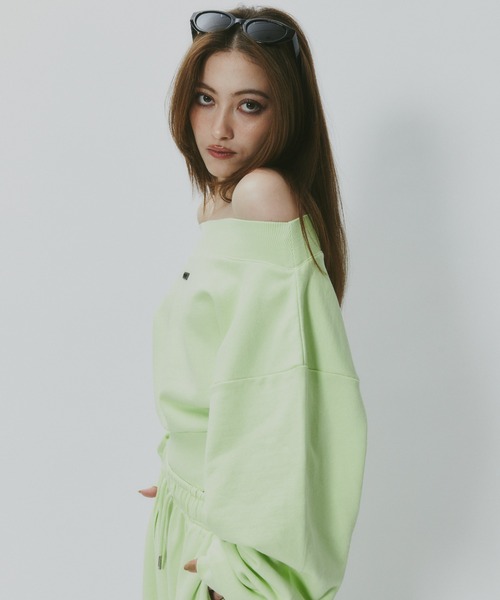 BLONDEY（ブロンディ）の「3WAYオフショルスウェットボディスーツ（その他トップス・レディース・グレー/チャコールグレー/イエロー・FREE）」の7枚目の写真