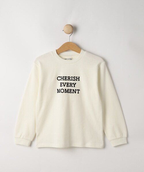 SHOO・LA・RUE（シューラルー）の「【100-150cm/洗える/2点セット】大人顔負け ロゴロンT＋チュールキャミ（セットアップ・キッズ・アイボリー/ブラック・10/11/12/13/14/15 ）」の8枚目の写真