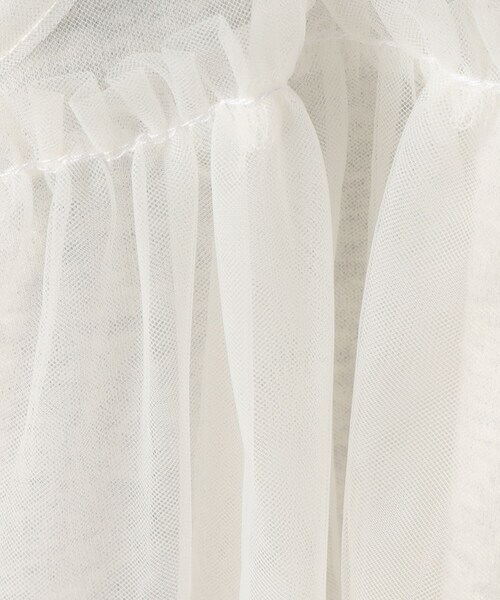 SHOO・LA・RUE（シューラルー）の「【100-150cm/洗える/2点セット】大人顔負け ロゴロンT＋チュールキャミ（セットアップ・キッズ・アイボリー/ブラック・10/11/12/13/14/15 ）」の17枚目の写真