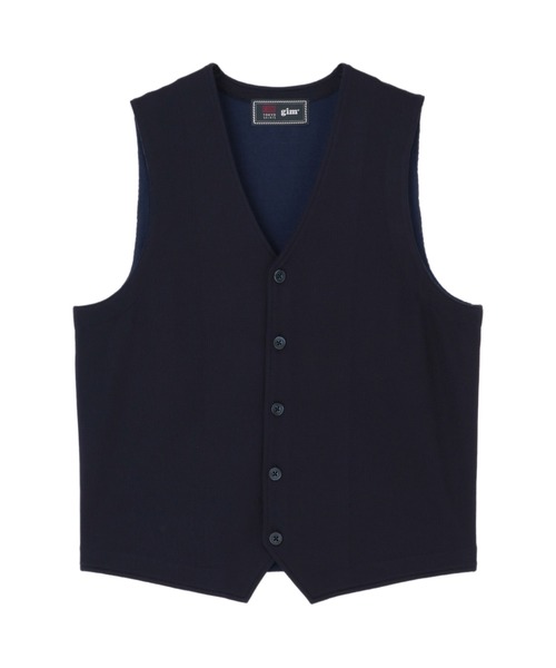 BRICK HOUSE by TOKYO SHIRT(ブリックハウス)の「前身カット ニットジレ ワッフル(ベスト・メンズ・ネイビー/カーキ/チャコール・LL/M/L/XL)」の3枚目の写真